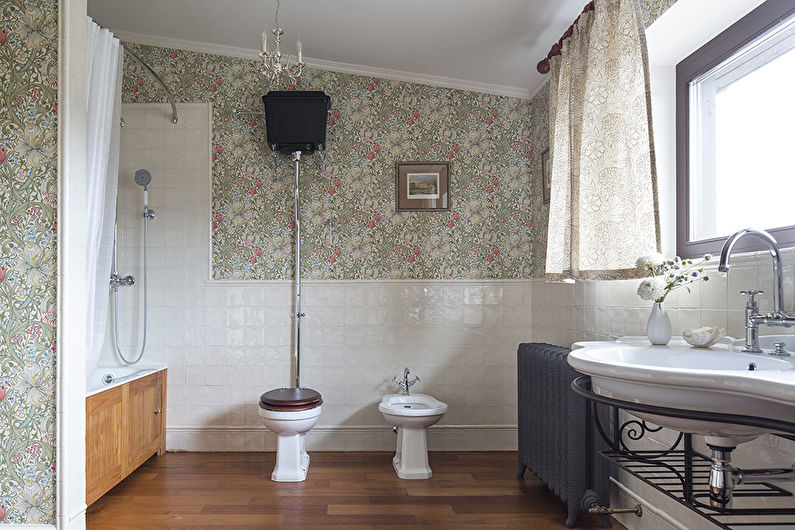 Εσωτερική διακόσμηση μπάνιου κλασικού στιλ - φωτογραφία
