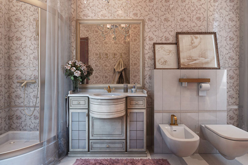 Projektowanie wnętrz łazienki w klasycznym stylu - zdjęcie
