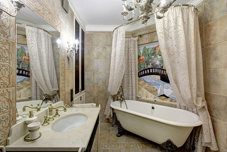 Projektowanie wnętrz łazienki w klasycznym stylu - zdjęcie