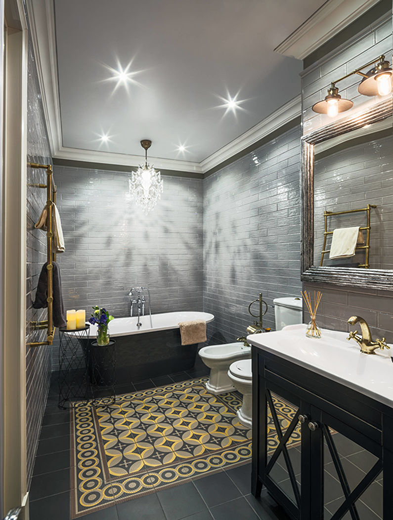 Interior design di un bagno in stile classico - foto