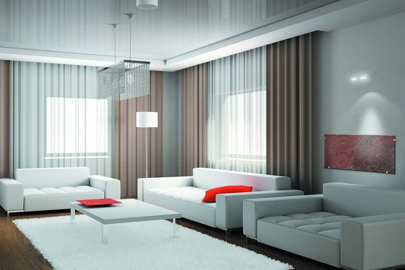 Obývací pokoj 16 m² ve stylu minimalismu - interiérový design