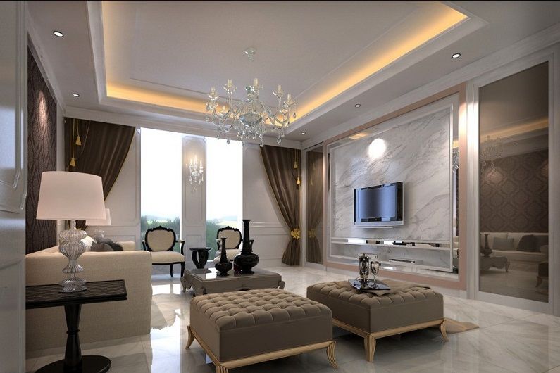 Design de interiores de uma sala de 16 m². - Foto