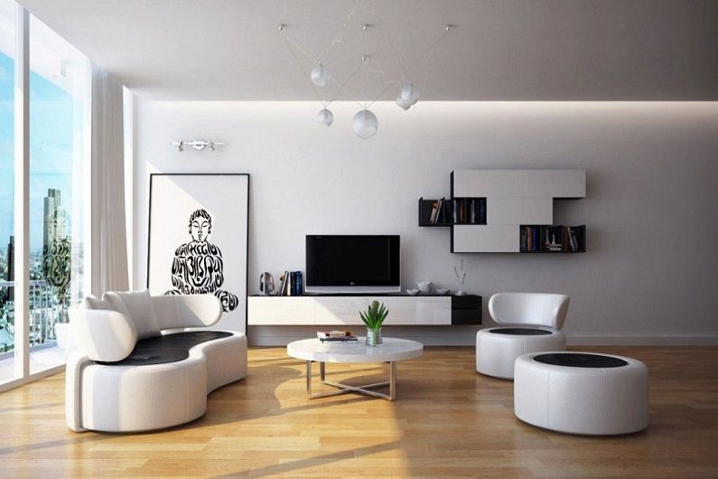 Diseño interior de una sala de estar de 16 m2. - Foto