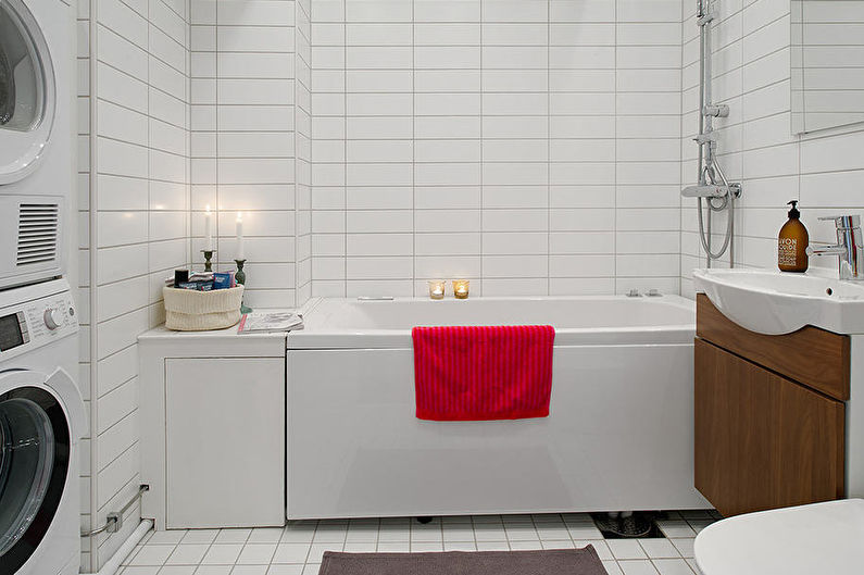 Design de interiores de banheiro estilo escandinavo - Recursos