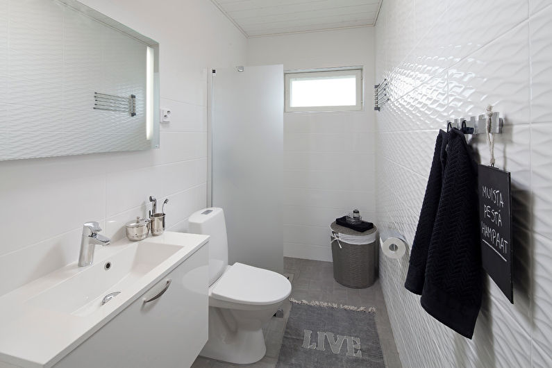 Dizajn interijera za kupaonicu u skandinavskom stilu - foto