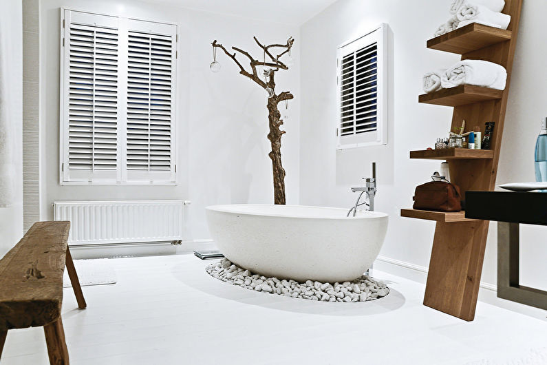 Skandinavisk stil interiørdesign i bad - foto