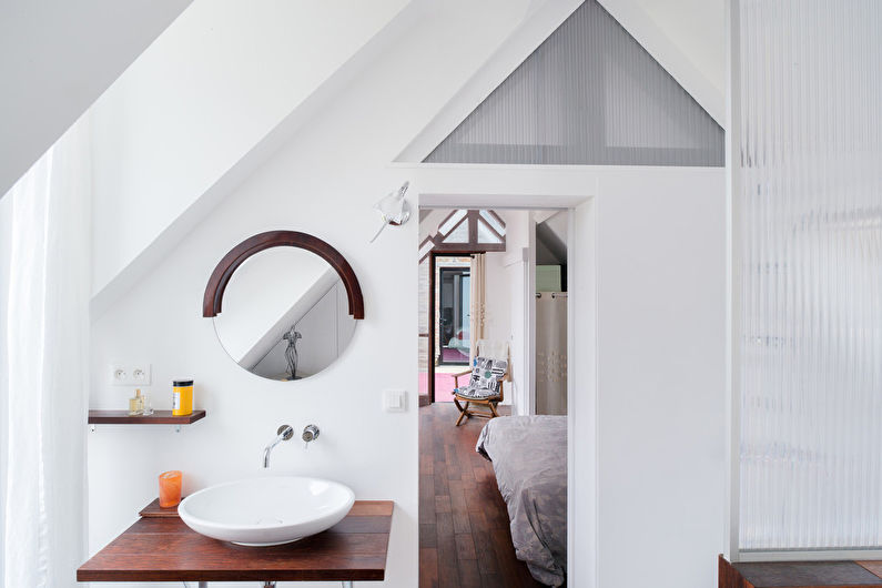 Design d'intérieur de salle de bain de style scandinave - photo