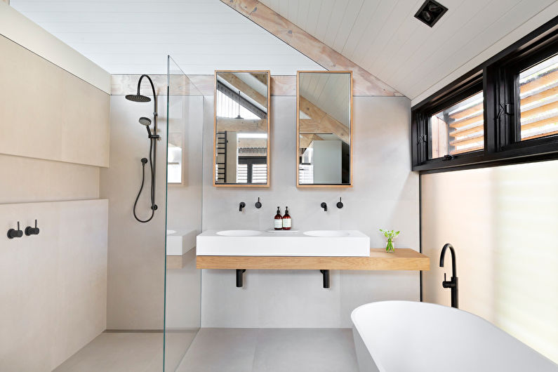 Σκανδιναβικός εσωτερικός σχεδιασμός μπάνιου - φωτογραφία