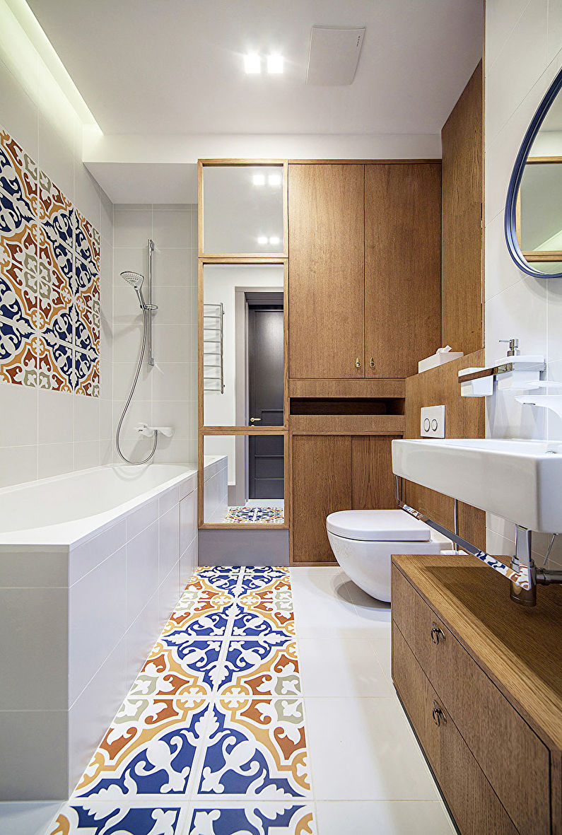 Design interior de baie în stil scandinav - fotografie