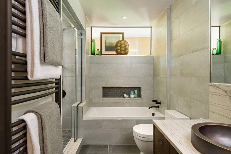 Design de interiores de banheiros em estilo moderno - características