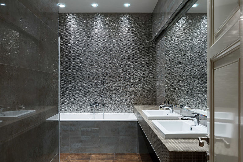 Návrh interiéru kúpeľne v modernom štýle - foto