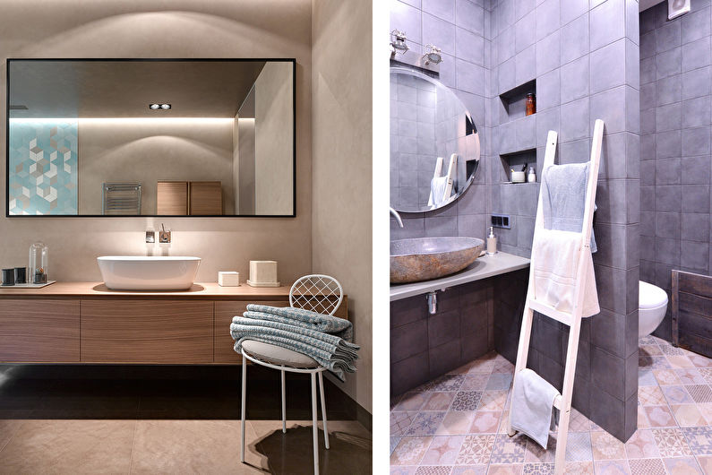 Návrh interiéru kúpeľne v modernom štýle - foto