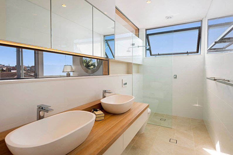 Εσωτερική διακόσμηση μπάνιου σε μοντέρνο στιλ - φωτογραφία