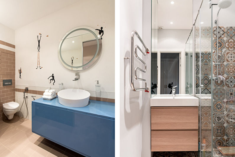 Diseño interior de un baño en un estilo moderno - foto