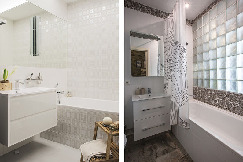 Dizajn interijera kupaonice u modernom stilu - fotografija