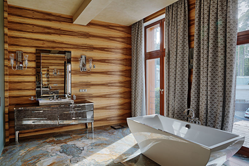 Interior design di un bagno in stile moderno - foto