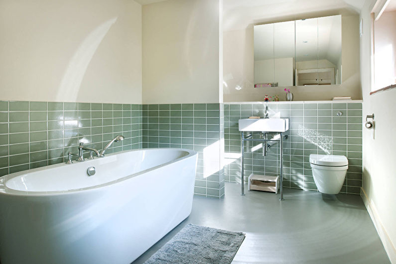 Vannas istabas interjera dizains mūsdienīgā stilā - foto