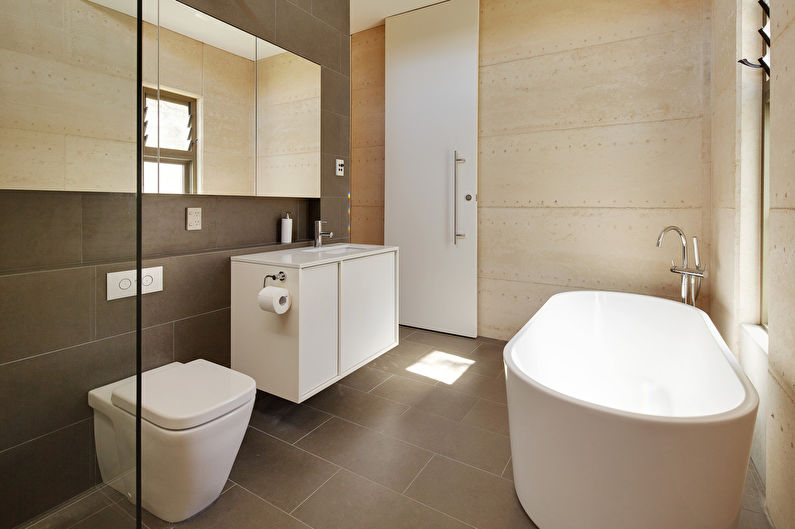 Εσωτερική διακόσμηση μπάνιου σε μοντέρνο στιλ - φωτογραφία