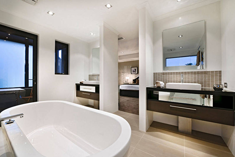Design de interiores de um banheiro em estilo moderno - foto