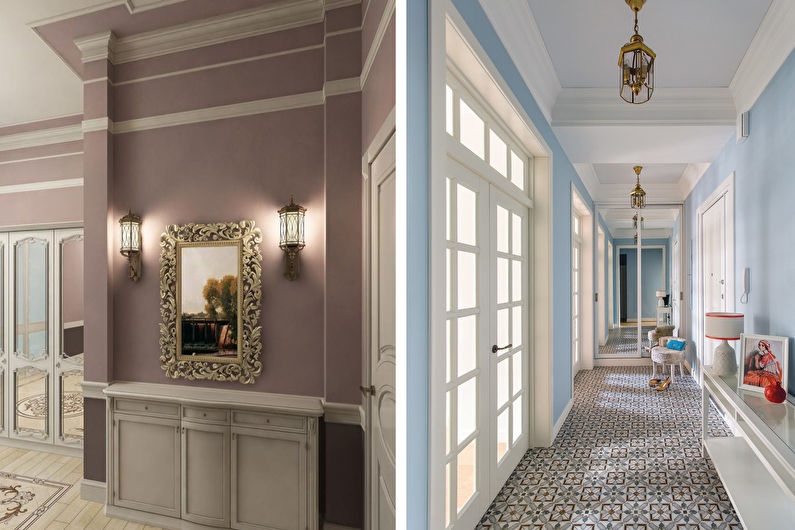 Klassisk hallway-design - pastelfarver