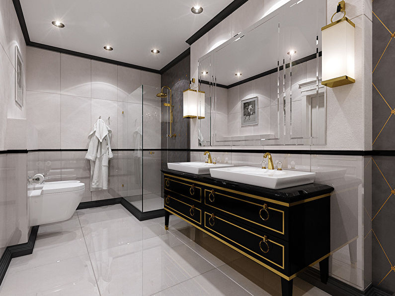 Art Deco vonios kambarys