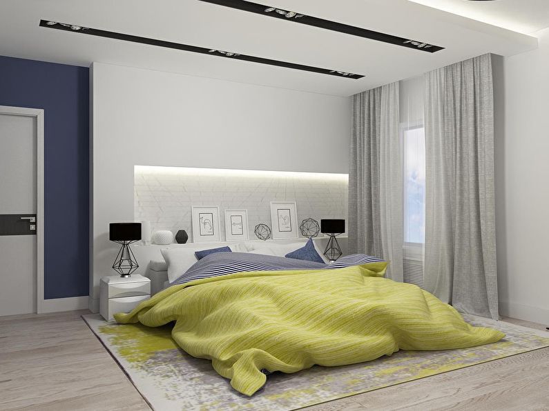 Wnętrze sypialni w nowoczesnym stylu