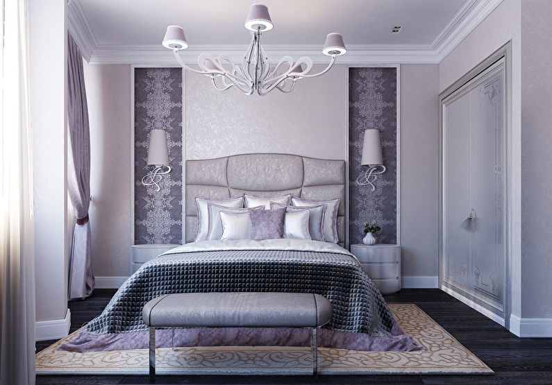 Violeta rapsodija: Art Deco guļamistaba