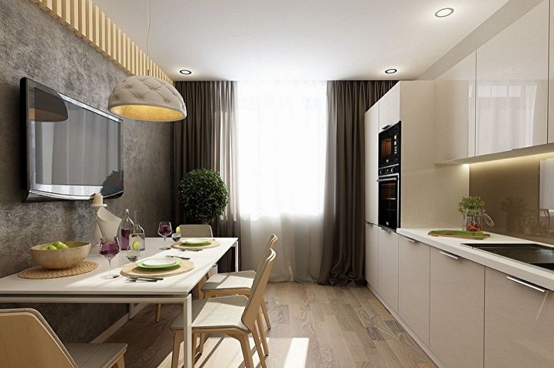 Kjøkken - Design av et rektangulært rom