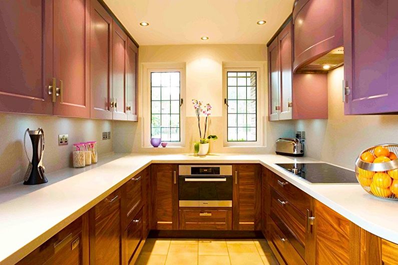 Virtuve - taisnstūra istabas dizains