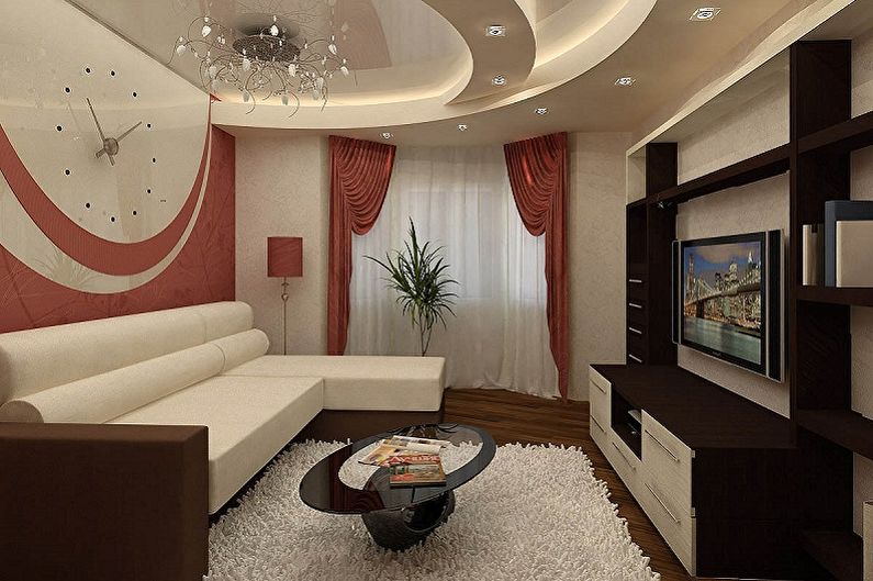 Obdĺžniková miestnosť - interiérový dizajn foto