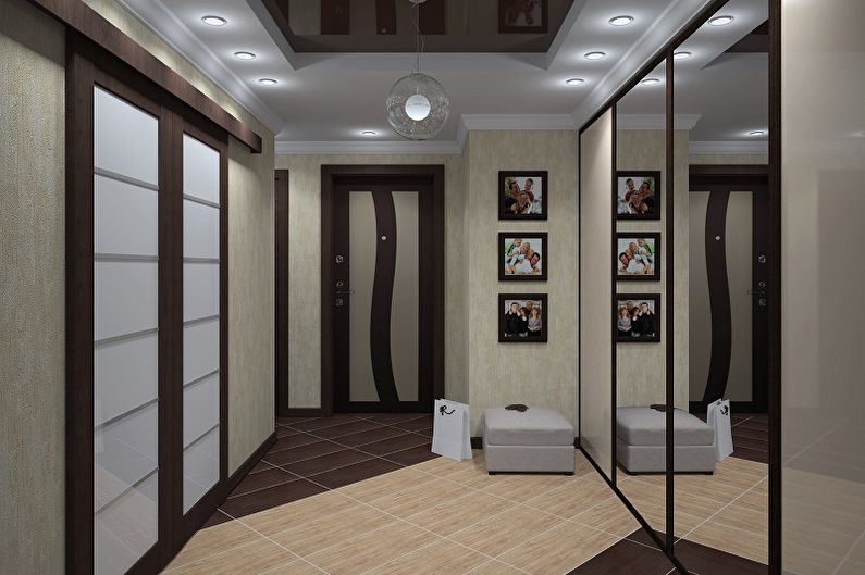 Obdĺžniková miestnosť - interiérový dizajn foto
