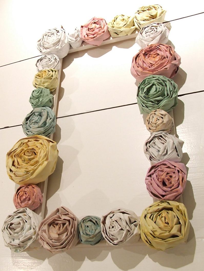 DIY Paper Rose - Molduras para fotos ou imagens
