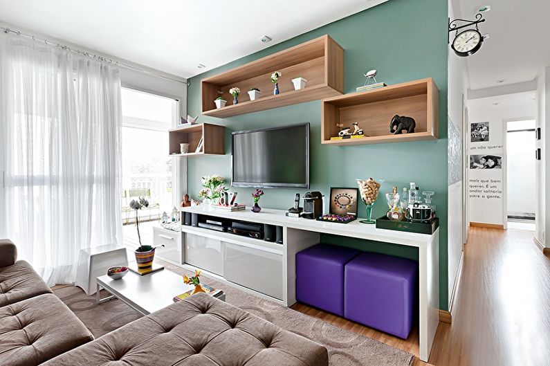Fargekombinasjoner for gulv, vegg, tak og møbler - pastellfarger