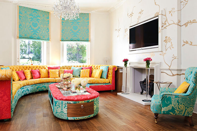 Gabungan Warna untuk Lantai, Dinding, Siling dan Perabot - Gabungan Kontras
