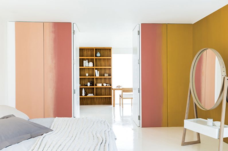 Krāsu kombinācijas grīdām, sienām, griestiem un mēbelēm - aukstas un siltas kombinācijas