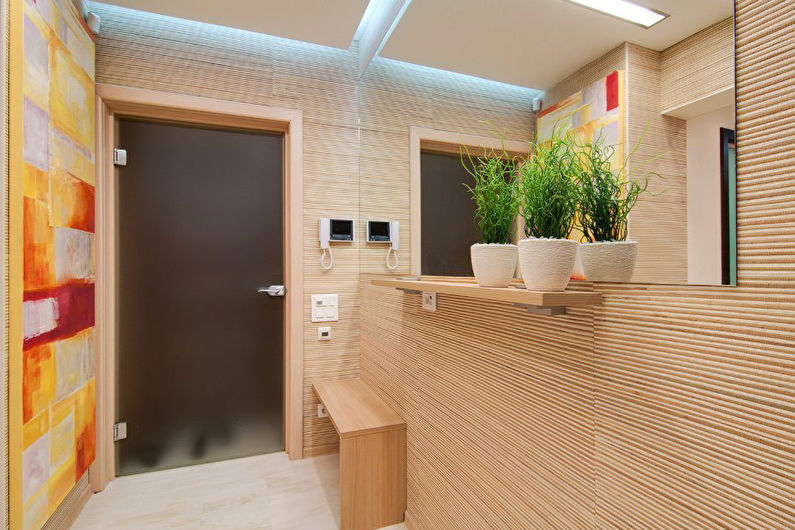 Carta da parati di bambù nel corridoio - Interior Design