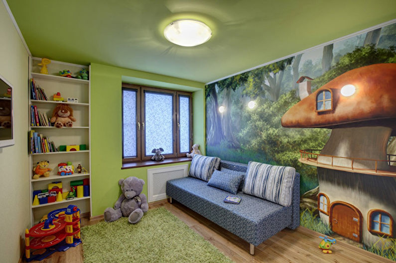 Опънати тавани в детската стая - снимка