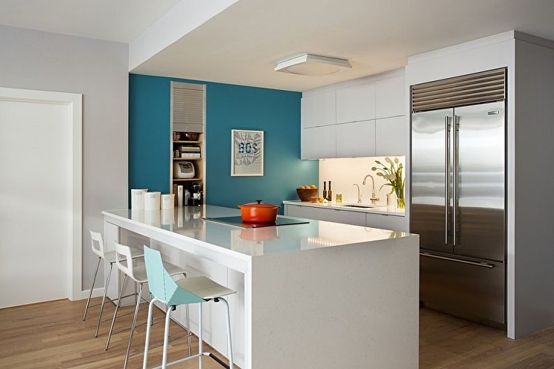 Foto de cozinha turquesa - design de interiores
