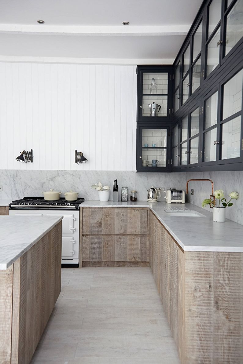 Skandinaviško stiliaus virtuvės nuotrauka - interjero dizainas