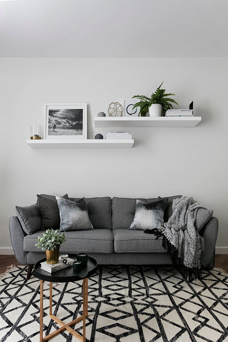 Living room in the Scandinavian style photo - Interior Design
