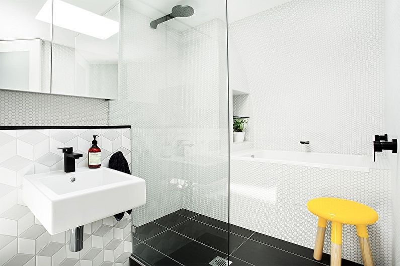 Skandinaaviseen tyyliin kuuluva kylpyhuonekuva - Sisustussuunnittelu