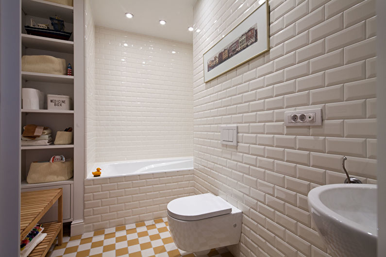 Nuotrauka skandinaviško stiliaus vonios kambaryje - interjero dizainas