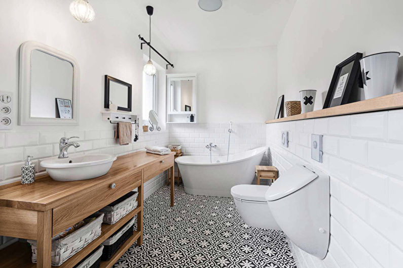 Zdjęcie łazienkowe w stylu skandynawskim - projektowanie wnętrz