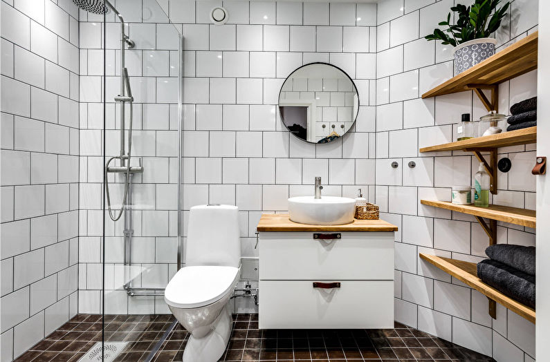 Foto i badeværelse i skandinavisk stil - Interiørdesign