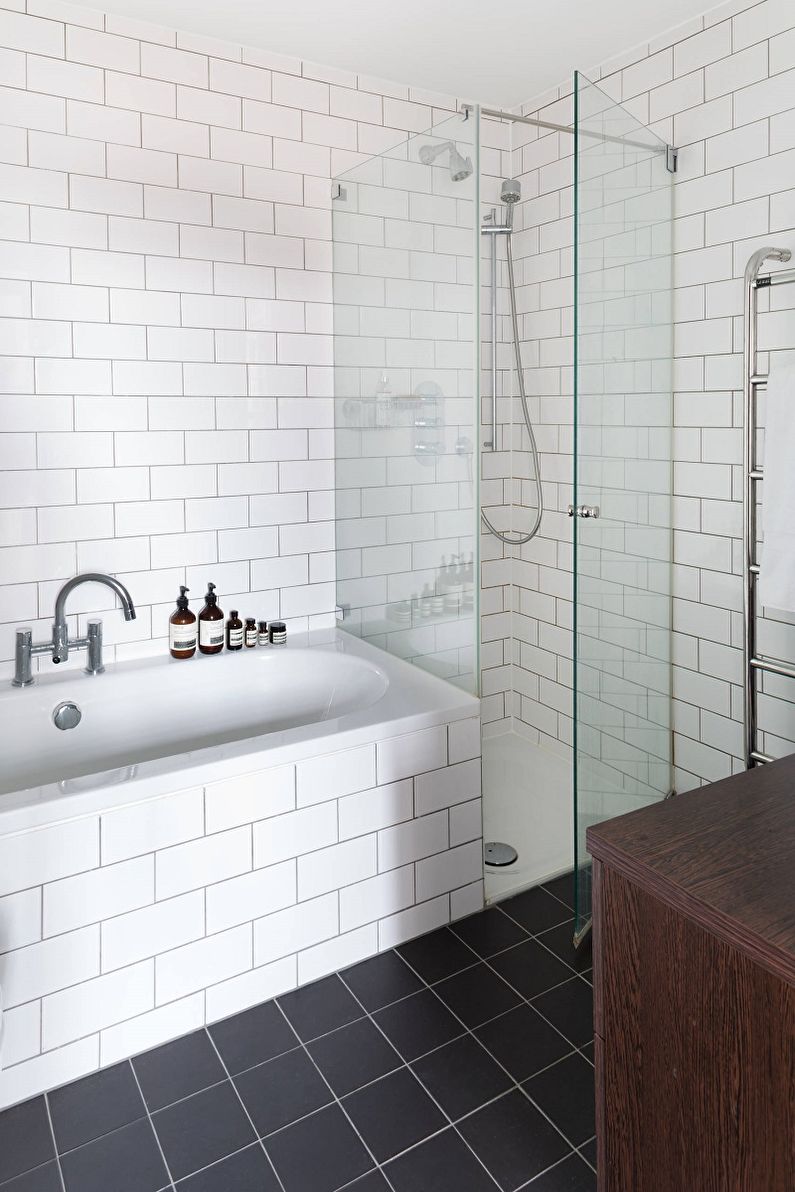 Nuotrauka skandinaviško stiliaus vonios kambaryje - interjero dizainas