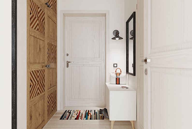 Inngangsparti og korridor i skandinavisk stilfoto - Interiørdesign
