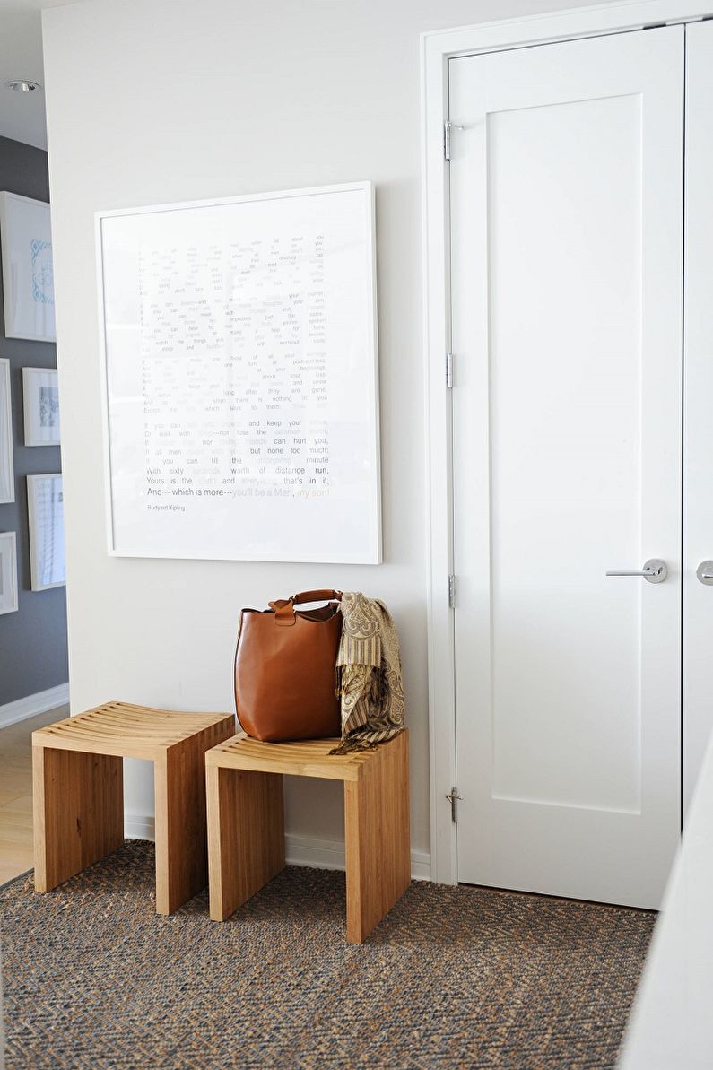 Αίθουσα εισόδου και διάδρομος σε φωτογραφία σκανδιναβικού στιλ - Εσωτερική σχεδίαση
