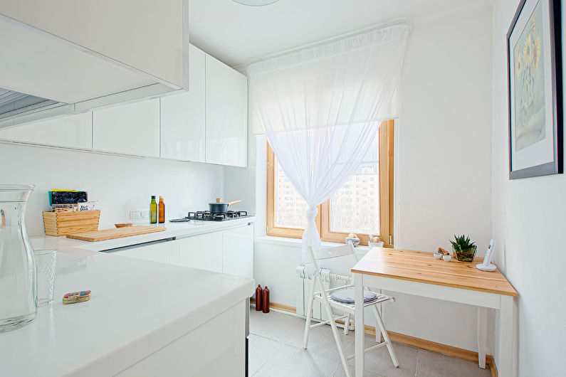 Bucătărie 7 mp în stilul minimalismului - Design interior
