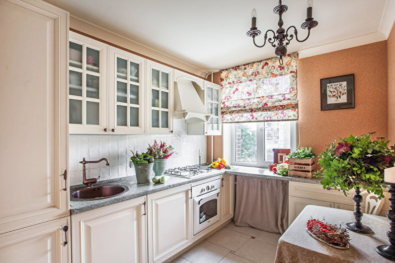 Bucătărie 7 mp în stilul unui clasic modern - Design interior