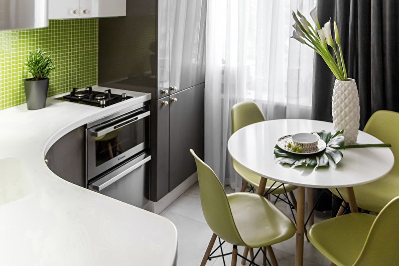 Дизајн ентеријера кухиње 7 м² - Пхото